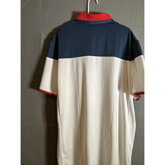 Adidas USA Golf Polo Shirt Mens XL White Navy Red Olympic Team NWT Performance - Picture 7 of 7